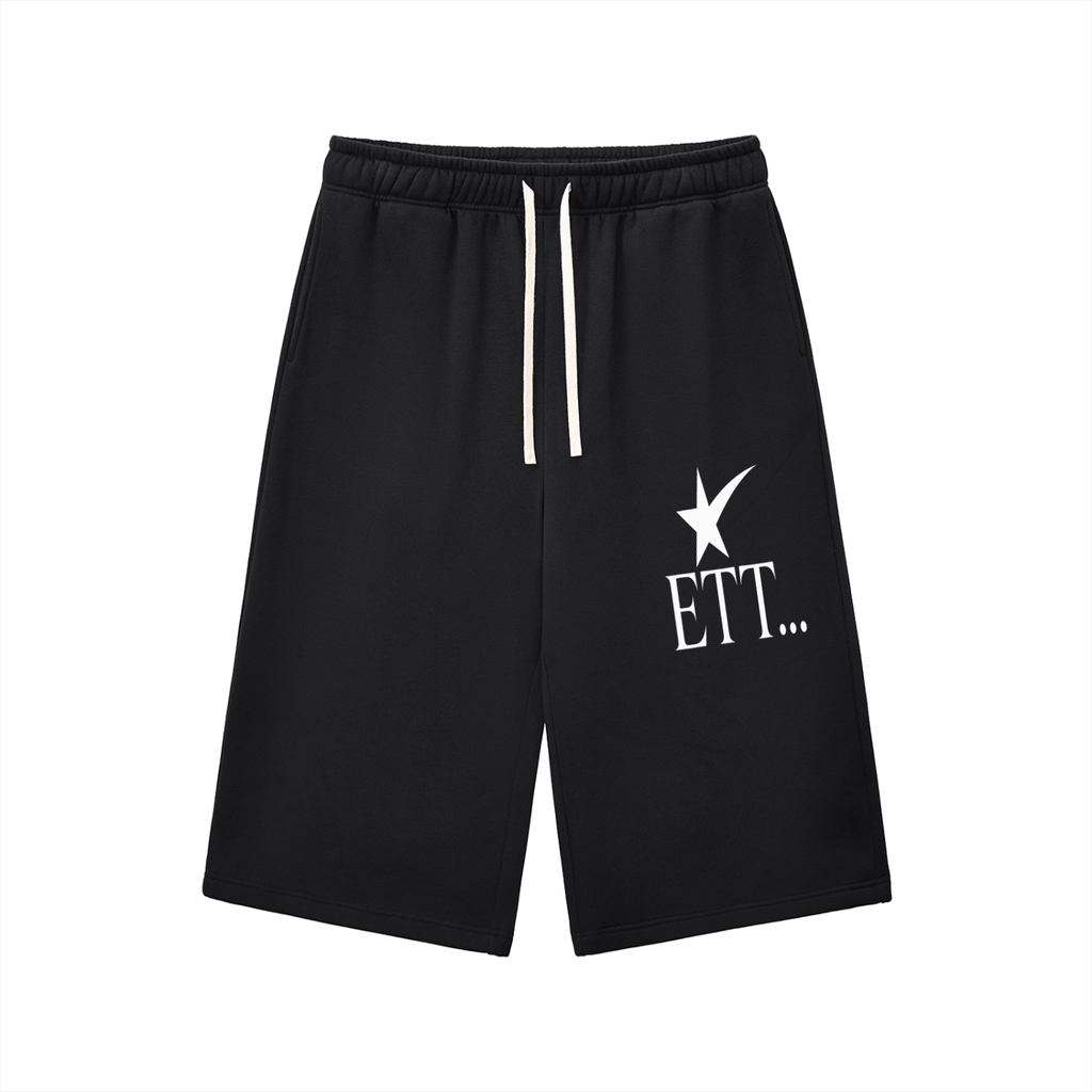 Relaxed Drawstring Three-quarter Sweatpants