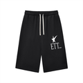 Relaxed Drawstring Three-quarter Sweatpants