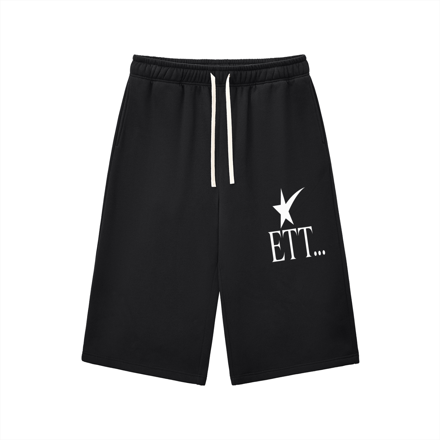 Relaxed Drawstring Three-quarter Sweatpants