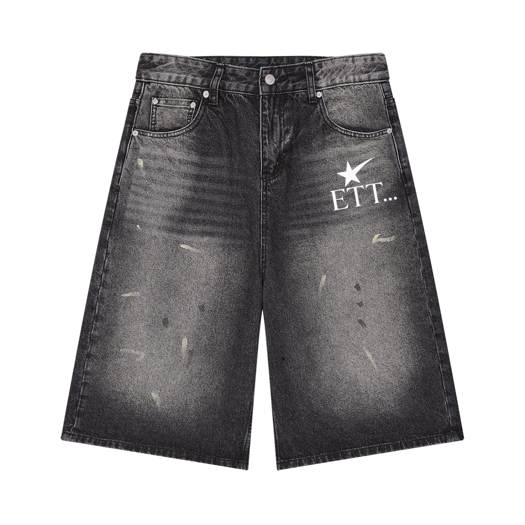 Men’s Vintage Wide Leg Denim Shorts
